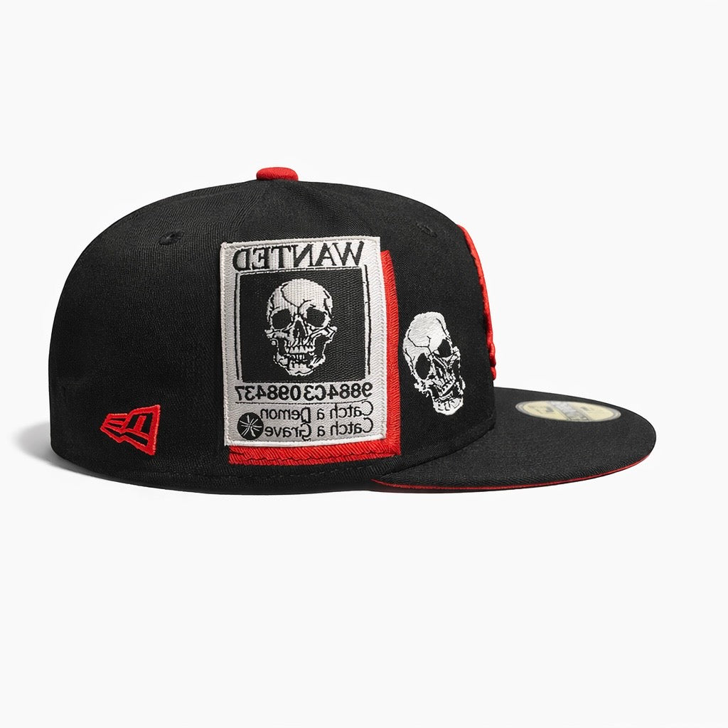 Club Tijuana New Era 59FIFTY Sugar Skull Fitted Hat - Black