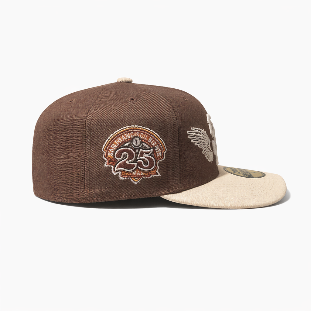 San Francisco Giants MLB Team Wings Dark Brown 59FIFTY Fitted Cap