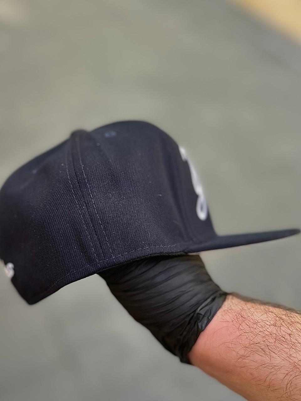 New Era 59Fifty New York Yankees Overlap Fitted Hat Dark Navy Blue