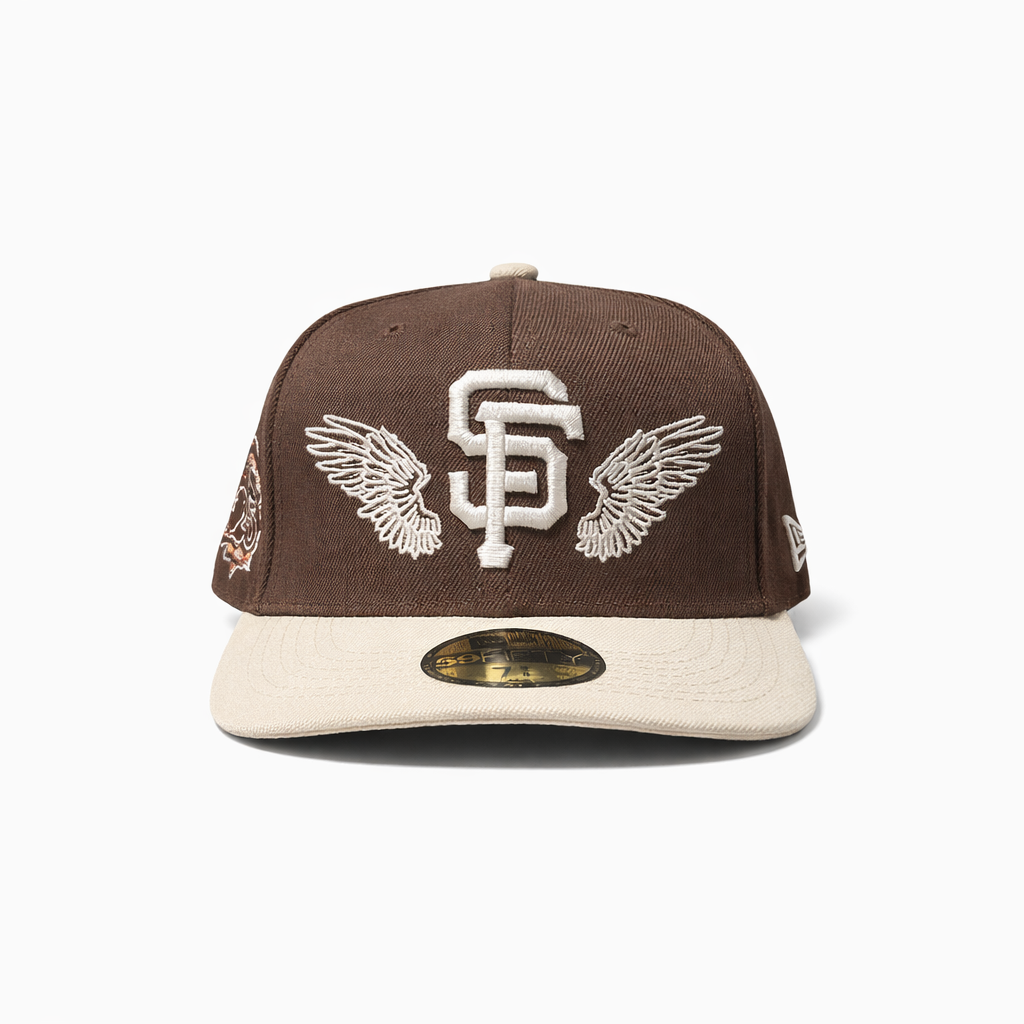San Francisco Giants MLB Team Wings Dark Brown 59FIFTY Fitted Cap