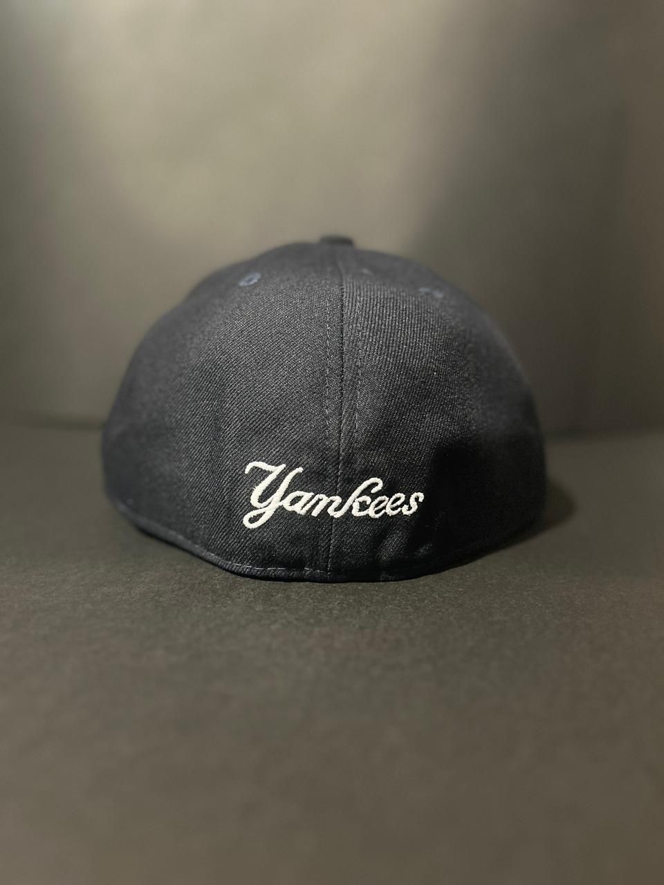 New Era 59Fifty New York Yankees Overlap Fitted Hat Dark Navy Blue