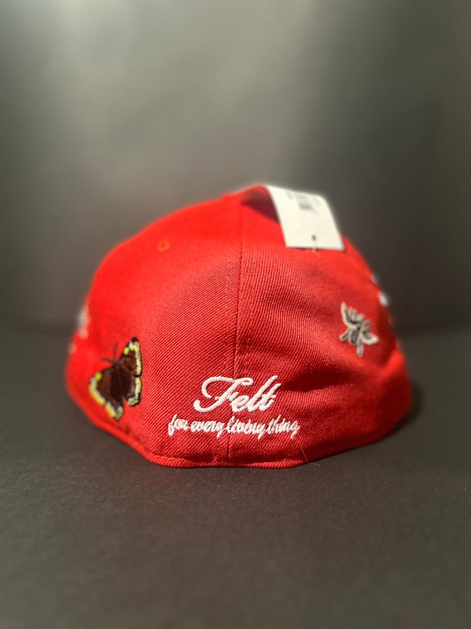 New Era Chicago Bulls Felt Black White 59Fifty 5950 Patch Fitted Cap Hat